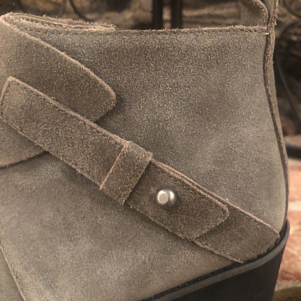 Eileen Fisher Gray Suede Wedge Bootie Size 6.5M NWOT - Picture 10 of 10
